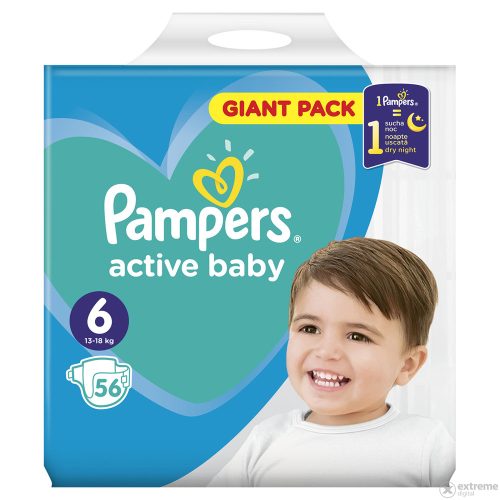 Pampers Active Baby 6 Giant Pack pelenka 13-18kg 56db