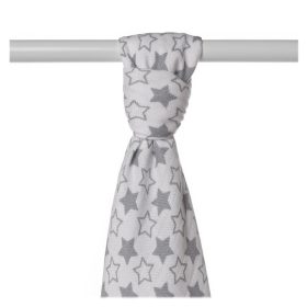   Xkko kifogó bambusz 90x100cm ezüst kicsi csillagok BMB090047