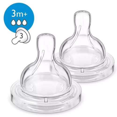 Philips AVENT etetőcumi Classic Anti-Colic 2db 3 cseppes 3hó