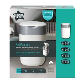   Tommee Tippee pelenkacsomagoló utántöltő 4db,  pelenkatároló szemetessel Twist & Click