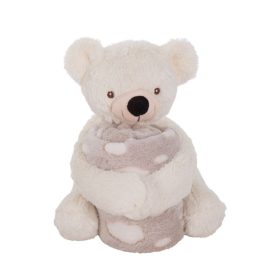   Kikkaboo játék és takaró szett plüss poliészter 70x100cm fehér maci