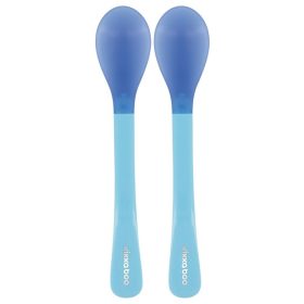 Kikkaboo etetőkanál hőérzékelős szilikon 2db kék