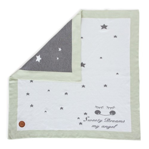 Ceba takaró pamut 90x90cm  stars menta