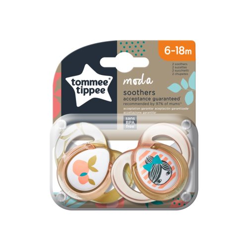 Tommee Tippee játszócumi Moda 2db 6-18hó lány  