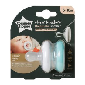   Tommee Tippee nyugtató cumi CTN anyamell formájú 6-18 hó 2db színes