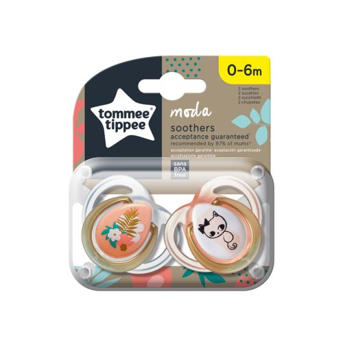 Tommee Tippee játszócumi Moda 2db 0-6hó lány  