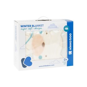  Kikkaboo takaró polár/sherpa kétoldalas 80x110cm Lékhorgász Cica menta