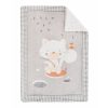 Kikkaboo takaró polár/sherpa kétoldalas 80x110cm Lékhorgász Cica  szürke