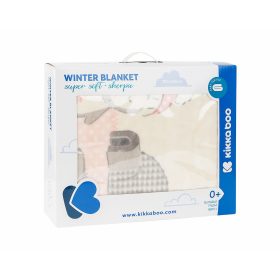   Kikkaboo takaró polár/sherpa kétoldalas 110x140cm Pingvin Család  pink