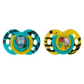 Tommee Tippee játszócumi CTN Fun 2 db 6-18hó sárga-zöld