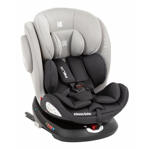 Kikkaboo gyerekülés Felix 360 Isofix 0-36 kg világosszürke