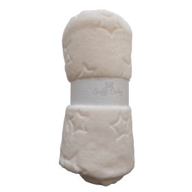   Soffi Baby takaró plüss dupla nyomott-mintás vajszín csillag 75x100cm