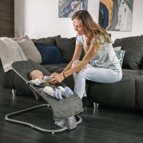 Zopa elektromos hinta Moyo - ringató/zenélő  szürke