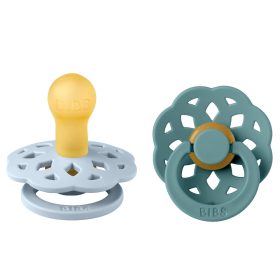   BIBS játszócumi - Boheme natúr kaucsuk 0-6 hó pasztellkék és óceán 2 db