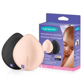   Lansinoh melltartóbetét - mosható 4 db testszínű, 4 db fekete mosózsákkal