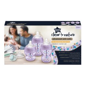   Tommee Tippee újszülött cumisüveg szett - Advanced Anti-Colic 9 db-os lila