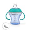 BabyOno itatópohár - csöpögésmentes puha csőrrel 3hó 180ml türkiz 1456/01