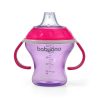 BabyOno itatópohár - csöpögésmentes puha csőrrel 3hó 180ml pink 1456/02