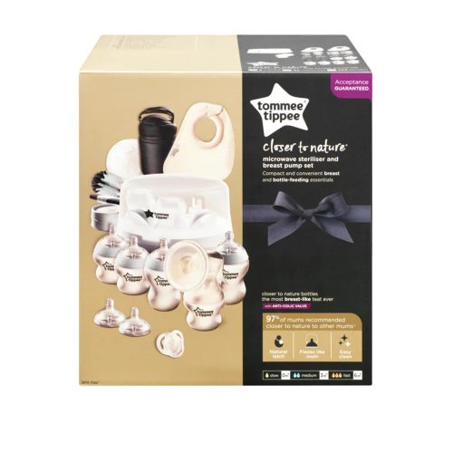 Tommee Tippee mikrohullámú gőzsterilizáló és kézi mellszívó szett CTN