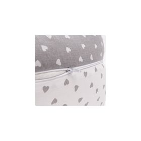   Scamp szoptatós párna univerzális pamut Little Heart White Grey SZPE136