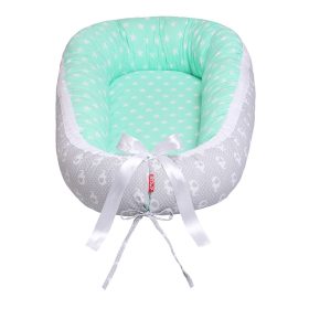 Scamp babafészek kókuszbetétes Green Grey Elephant BF006