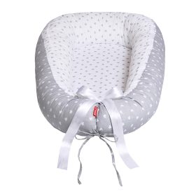   Scamp babafészek kókuszbetétes Little Heart White Grey BF002