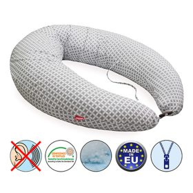   Scamp szoptatós párna formázott gombosvégű Pick Grey SZPG001