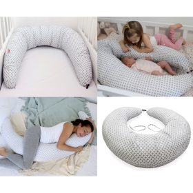   Scamp szoptatós párna formázott gombosvégű Pick Grey SZPG001