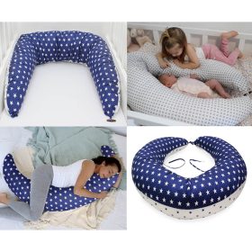   Scamp szoptatós párna formázott gombosvégű Manhattan Blue SZPG005