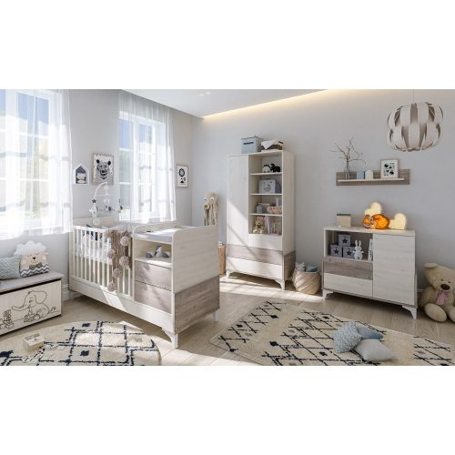 Timba pelenkázó szekrény Kloé eltolható feltéttel 95 krém-fűz