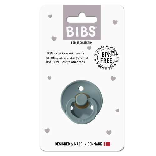 BIBS játszócumi - Colour natúr kaucsuk 0-6 hó óceán 1 db tasakban