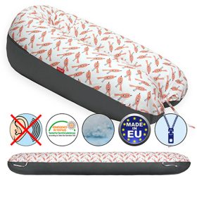   Scamp szoptatós párna univerzális pamut Grey Birds SZPE245