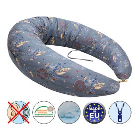   Scamp szoptatós párna formázott gombosvégű Grey Dream SZPG013