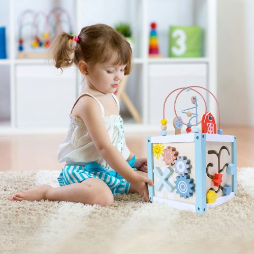 Zopa fa játék készségfejlesztő kocka kék