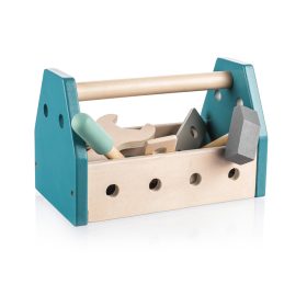 Zopa fa játék szerszámos láda kék