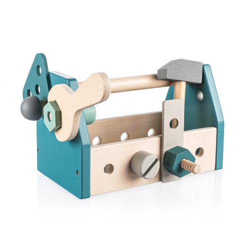 Zopa fa játék szerszámos láda kék