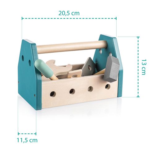 Zopa fa játék szerszámos láda kék