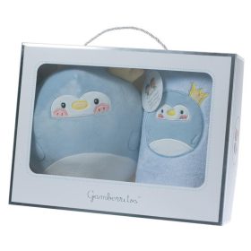   Gamberritos takaró wellsoft 80x110cm plüss játékkal  kék pingvin 10756