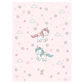 Color pelenkázó lap sík 70x50cm Unikornis rózsa