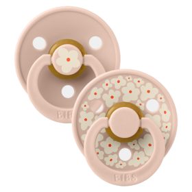   BIBS játszócumi - Studio Jázmin Colour natúr kaucsuk 0-6 hó púderrózsaszín mix 2 db