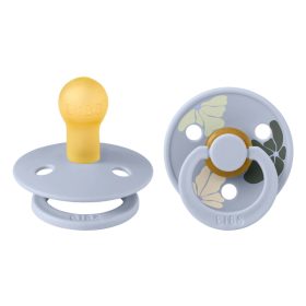   BIBS játszócumi - Studio Virágzás Colour natúr kaucsuk 0-6 hó hamvaskék mix 2 db