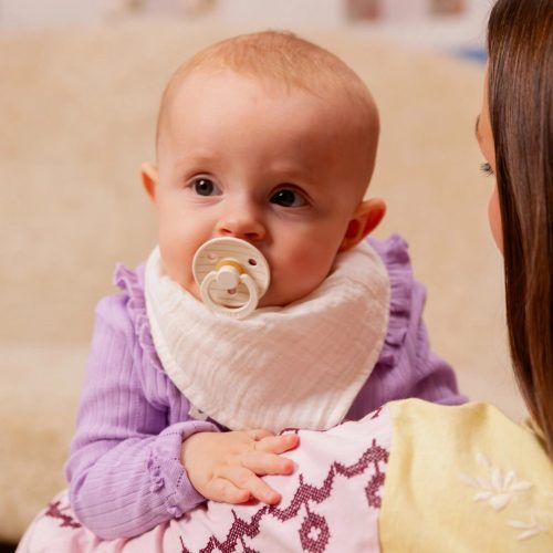 BIBS játszócumi - Studio PIN Colour natúr kaucsuk 6-18 hó vanília mix 2 db