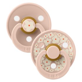   BIBS játszócumi - Studio Jázmin Colour natúr kaucsuk 6-18 hó púderrózsaszín mix 2 db
