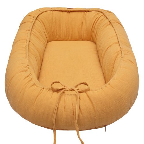 Scamp babafészek muszlin Mustard DBF008