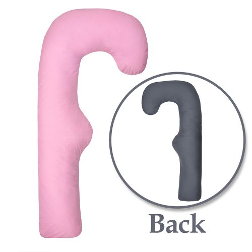 Scamp ölelő párna F-alakú 75x135cm Rózsaszín-grafit FELP008_75