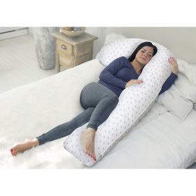   Scamp ölelő párna F-alakú 75x135cm Little Heart White Grey FELP001_75