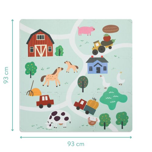 Fillikid szivacspuzzle szőnyeg Farm 93x93cm 9db 3307-01