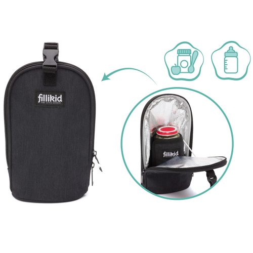 Fillikid cumisüveg melegítő hordozható fekete melange 8008-06