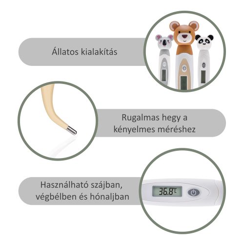 Zopa lázmérő digitális flexibilis 30mp panda ZOP086552