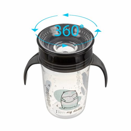 Akuku itatópohár csöpögésmentes 240 ml 360 fok I love my daddy